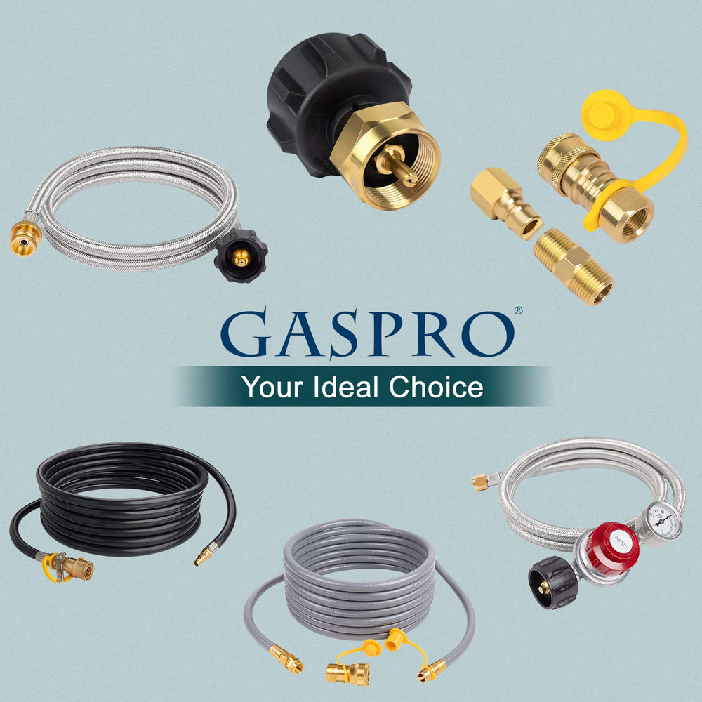 GASPRO brass construction ensures long-lasting performance in outdoor use.