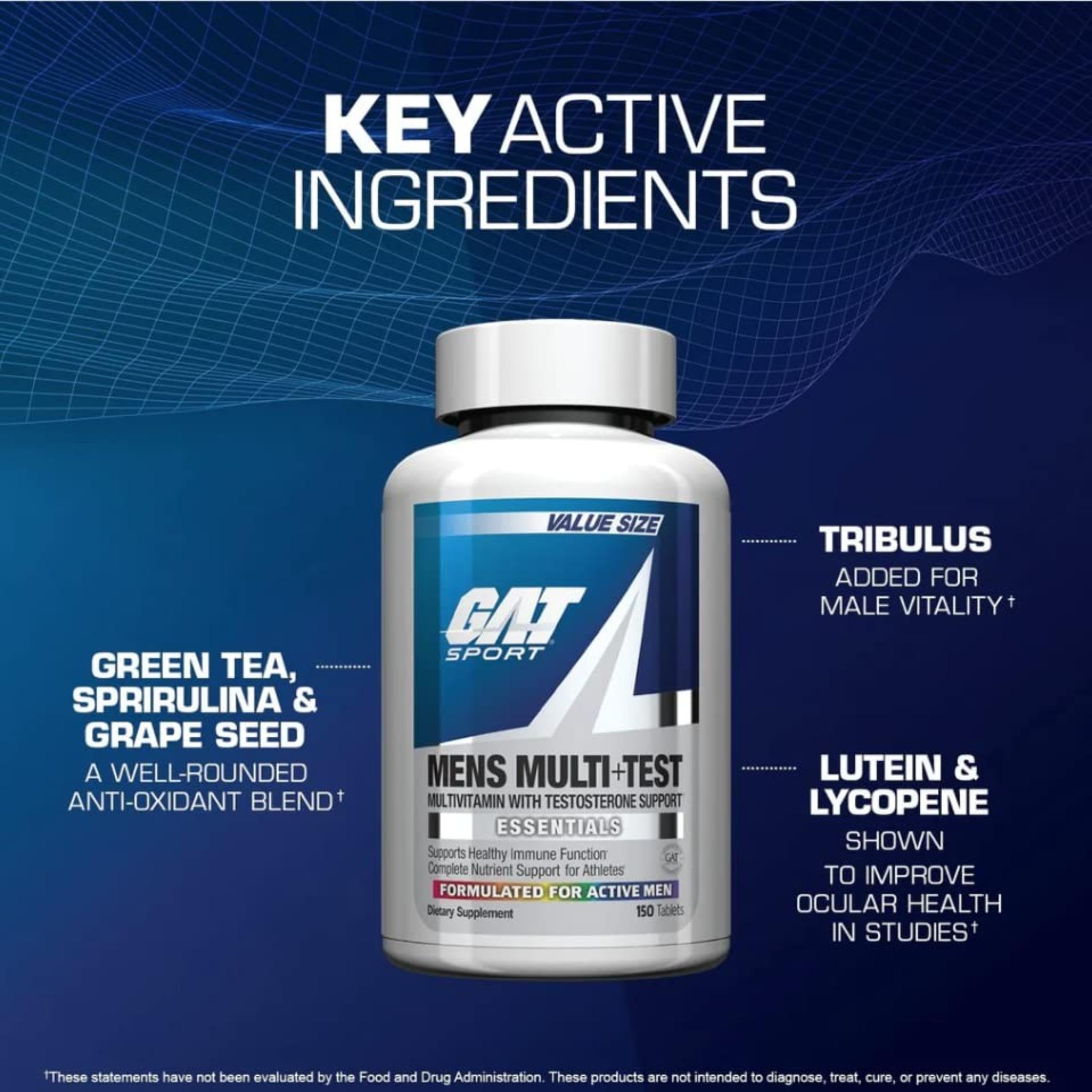 GAT SPORT bottle beside a meal-ready setup suggests flexibility to take with or without food.