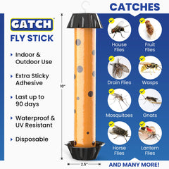 GATCH fly-stick close-up shows strong adhesive for insect capture.