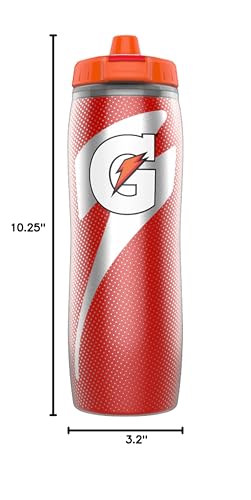 Gatorade 30oz red athlete bottle supports longer hydration on the go.