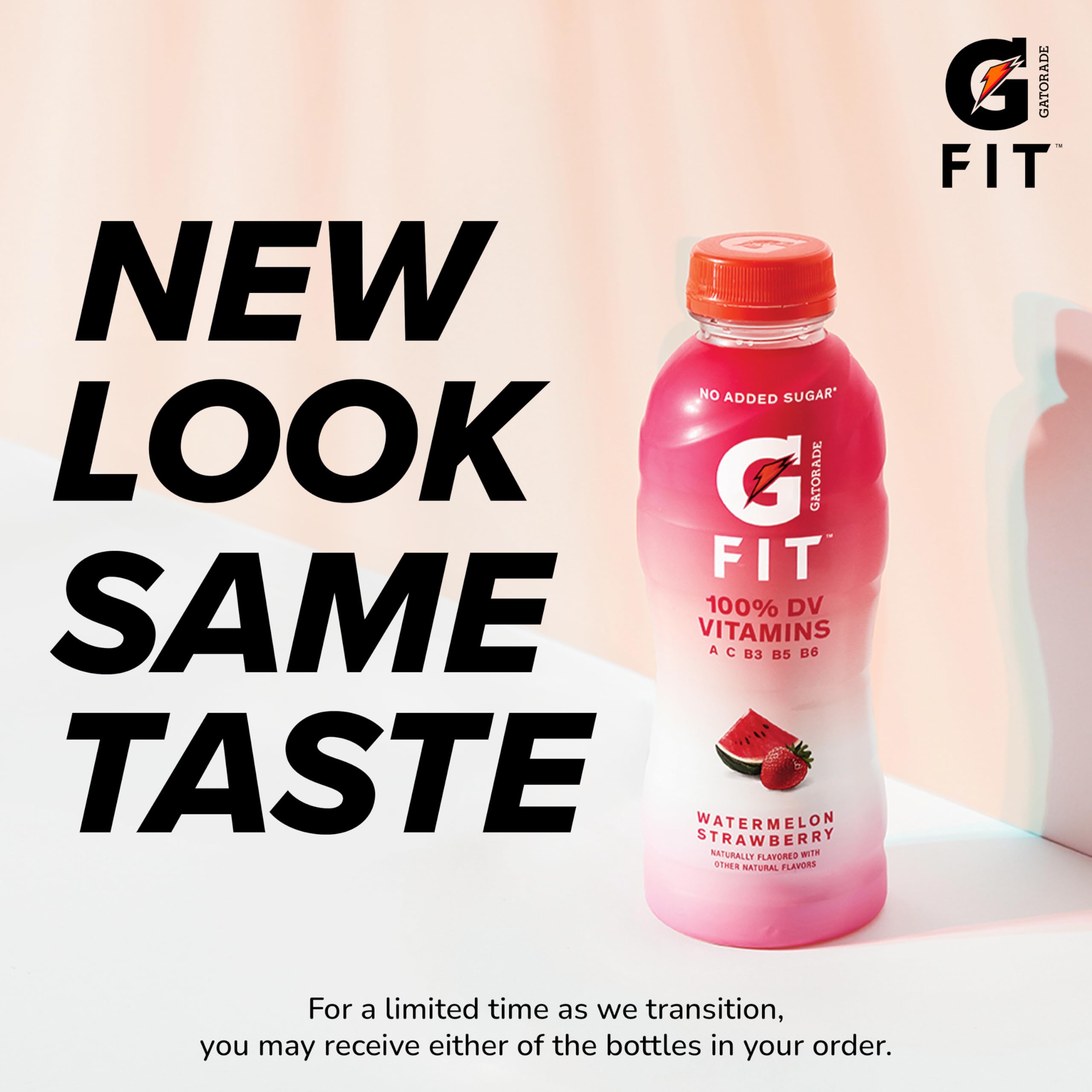 Pouring Gatorade Fit Watermelon Strawberry for on-the-go hydration.