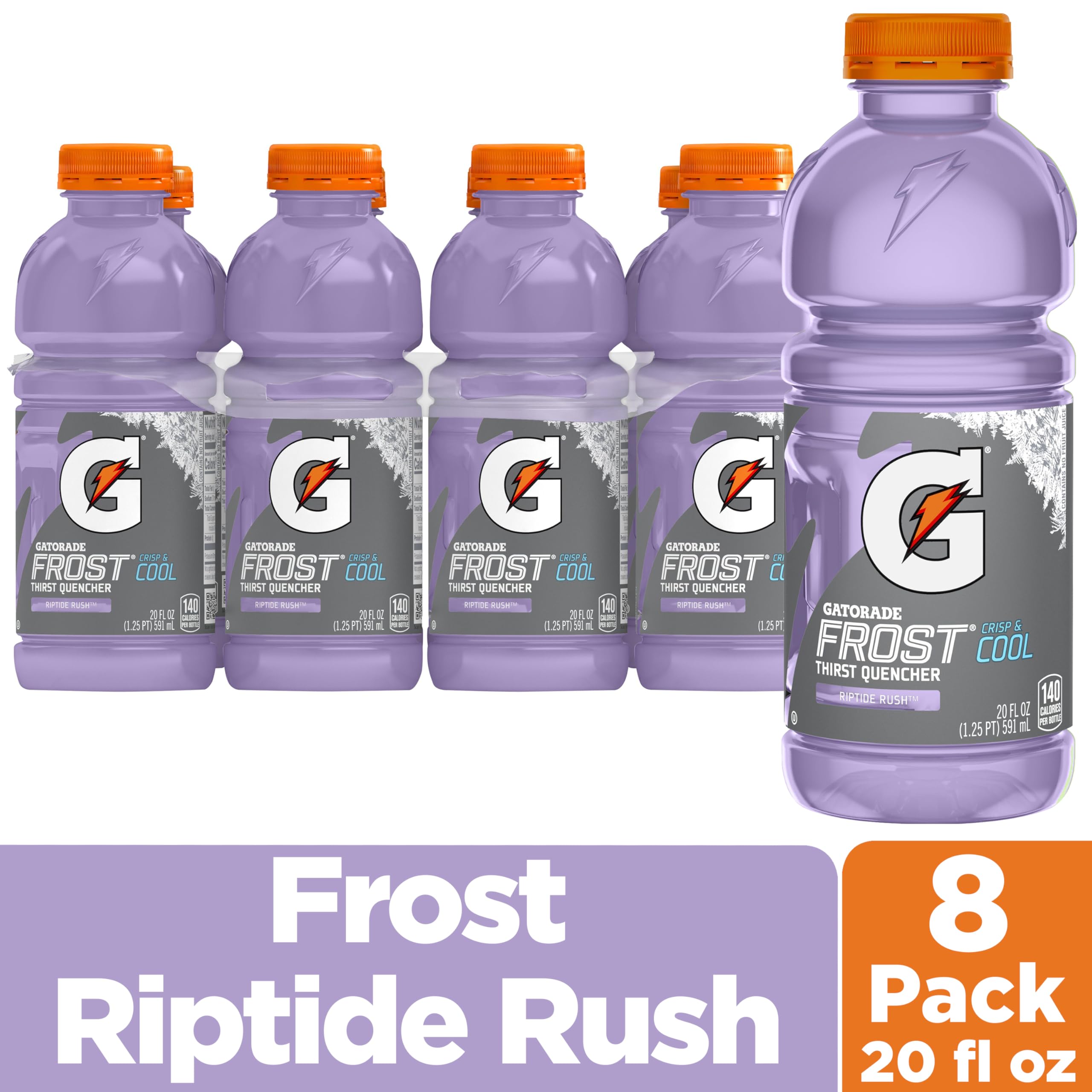 Gatorade Frost Riptide Rush label detail helps identify flavor at a glance