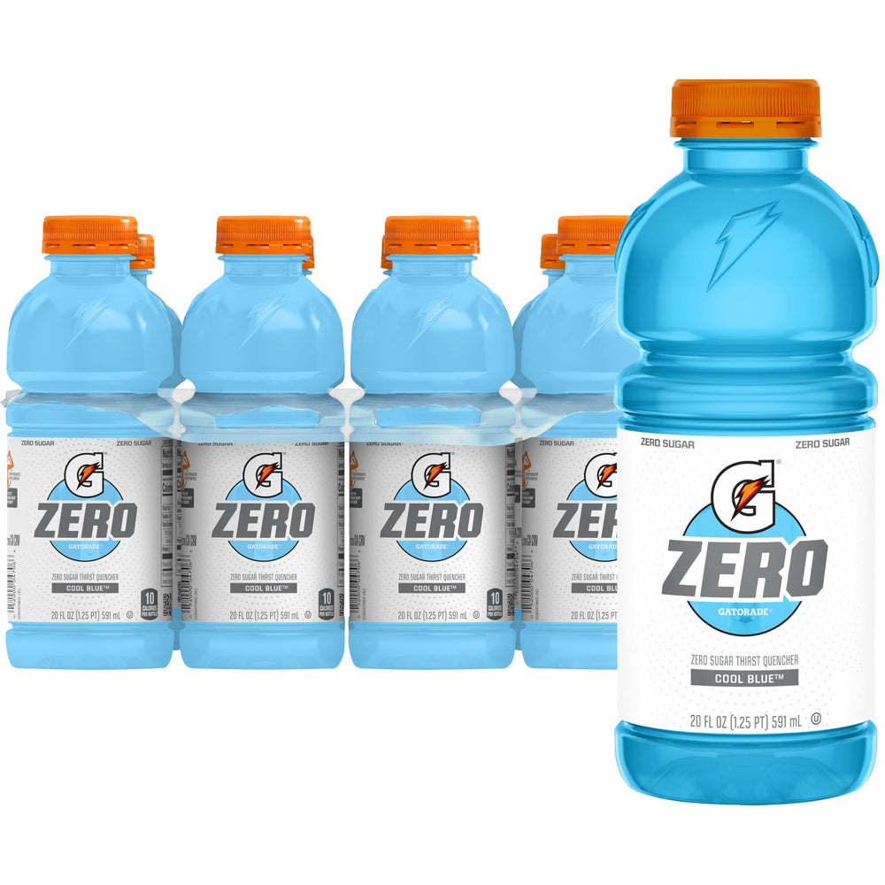 Gatorade G Zero Cool Blue bottle front view for on-the-go hydration