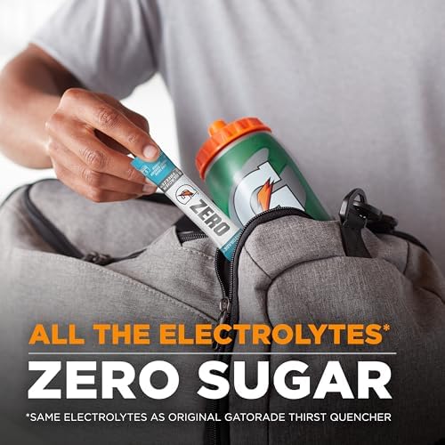 Athletic setup featuring Gatorade G Zero Grape during training