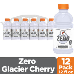 Gatorade G Zero Glacier Cherry pouring into a glass during training