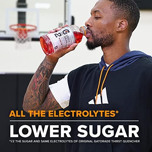 Closeup of Gatorade G2 label highlights electrolytes for replenishment after sweat