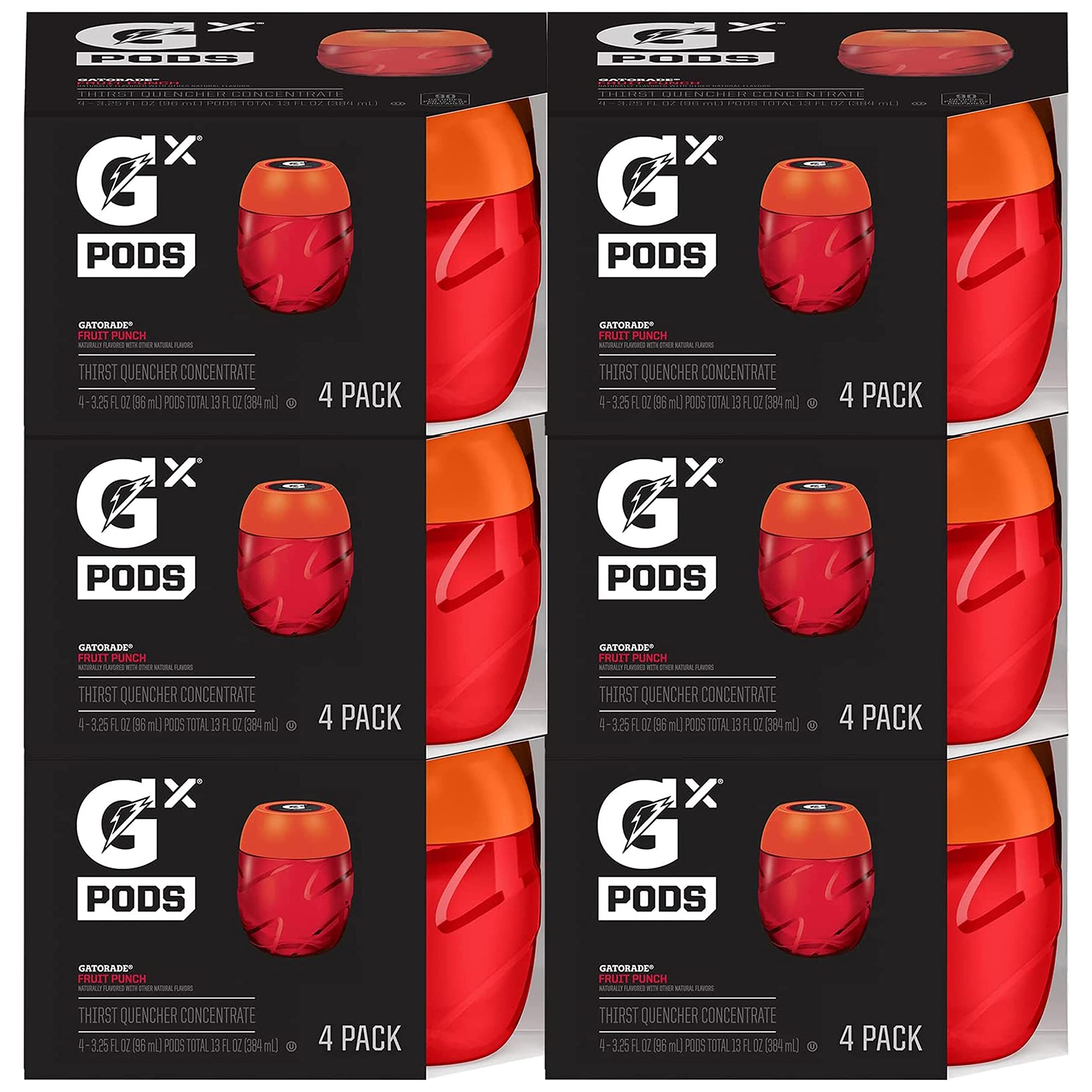 Gatorade Gx Pods Fruit Punch being poured into a bottle for quick hydration.
