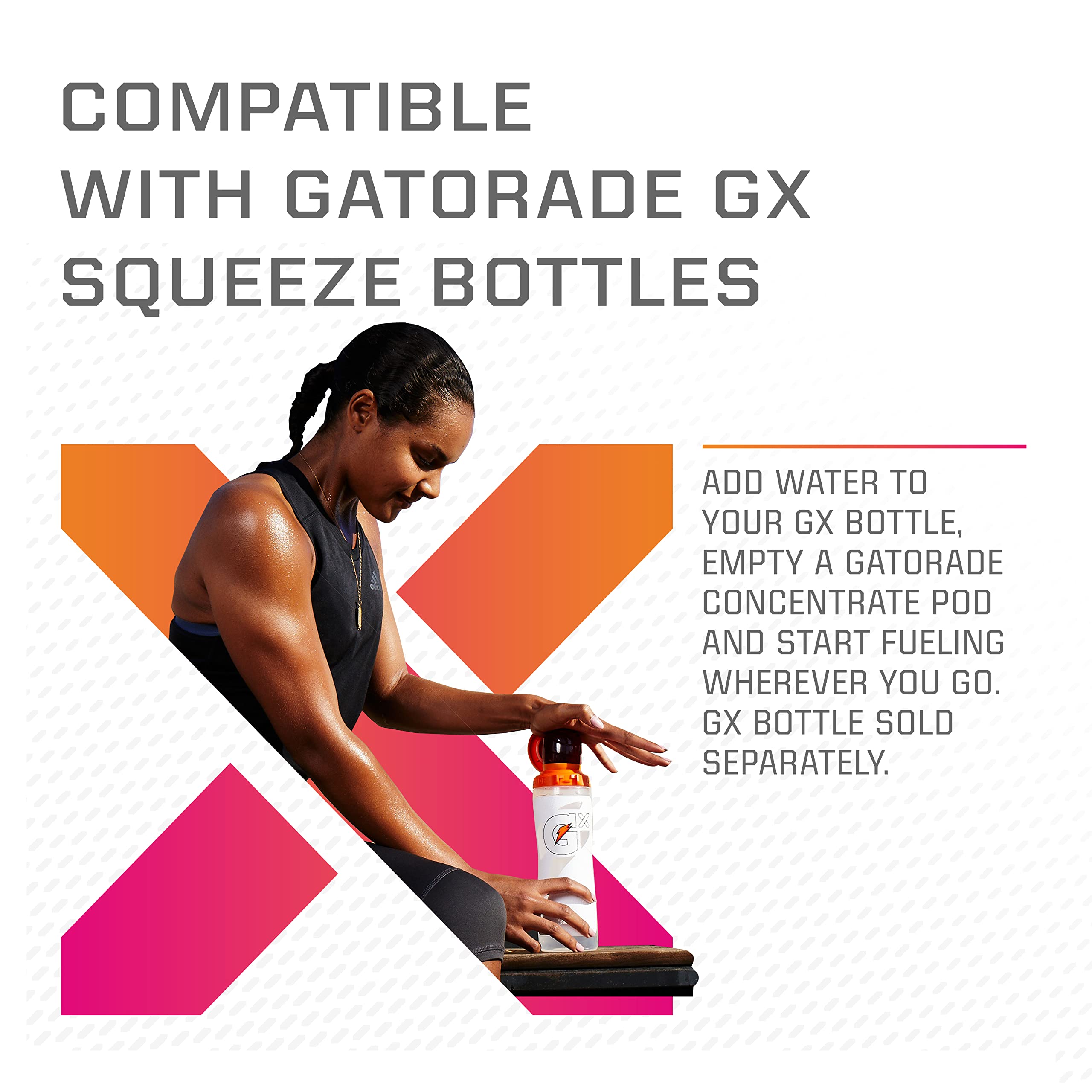 Gatorade Gx Pods Fruit Punch inside a bottle ready to rehydrate after workout.