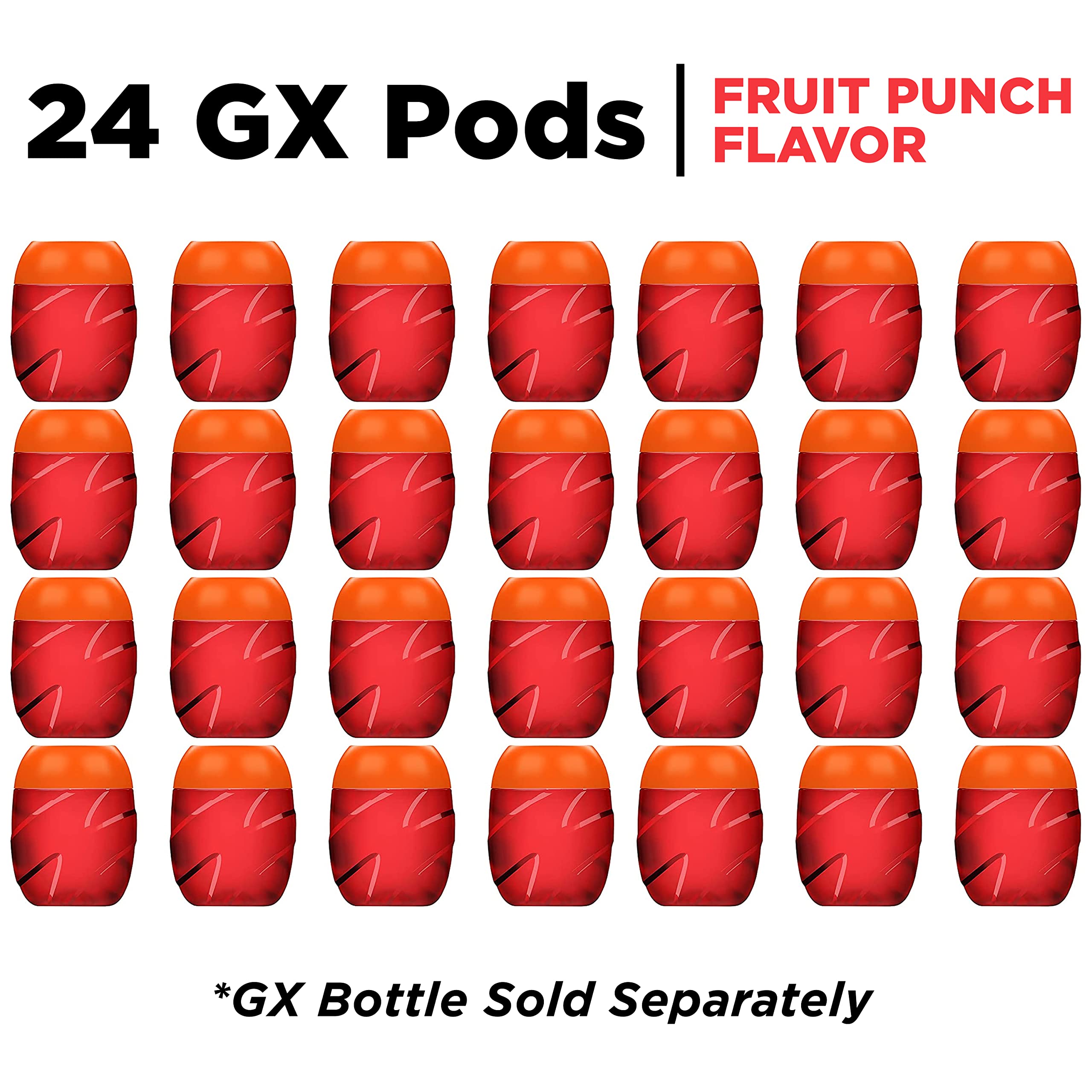 Gatorade Gx Pods Fruit Punch label close-up emphasizes carb and electrolyte support.