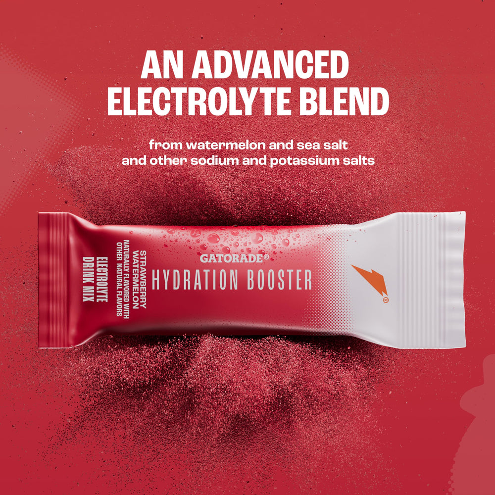 Gatorade Hydration Booster features advanced electrolytes for balanced hydration.