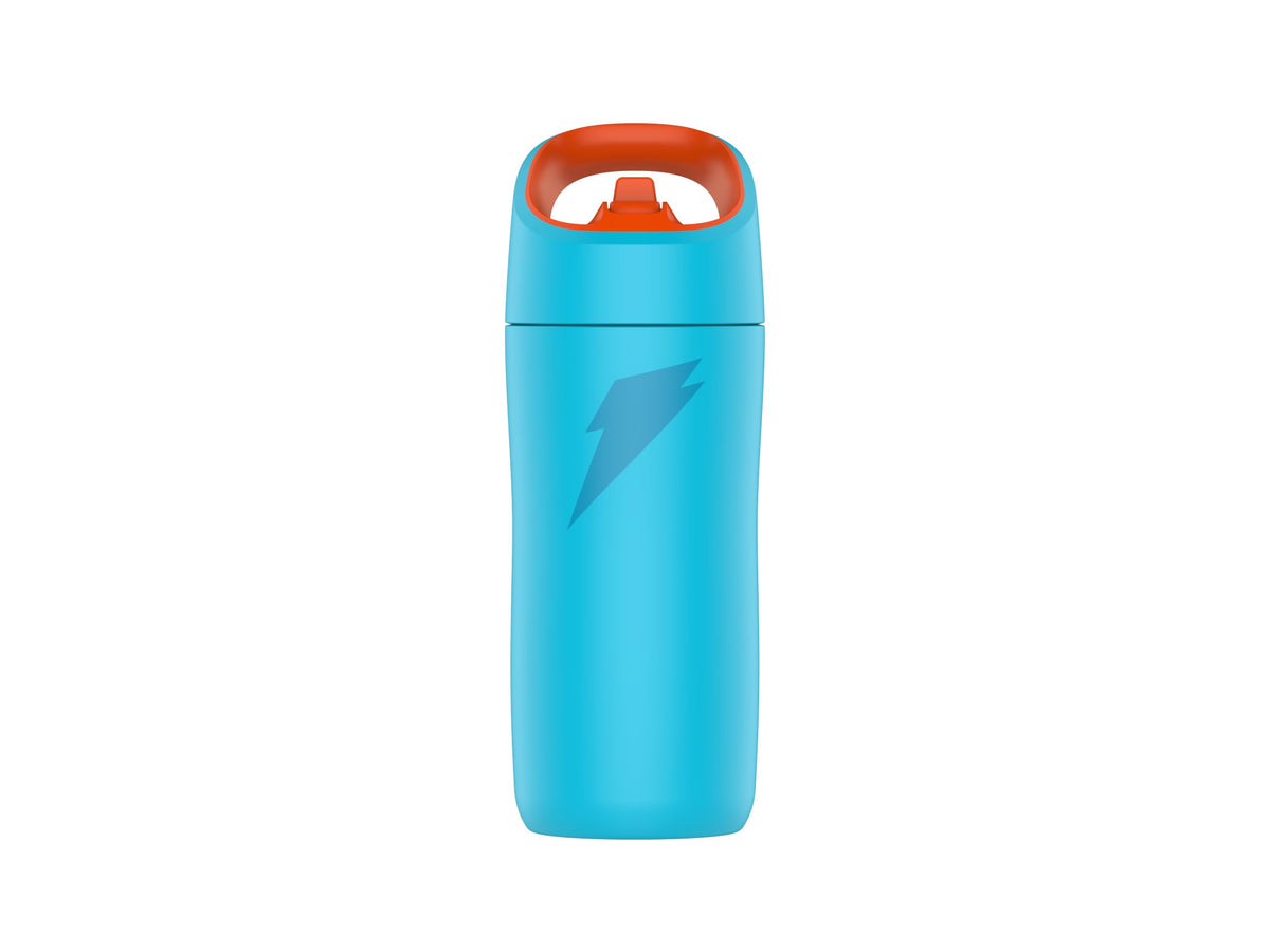 Gatorade Kids Rookie bottle front view with rugged stainless steel body for on-field use