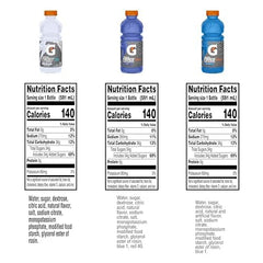 Gatorade Fierce Grape label close-up highlighting flavor and electrolytes.
