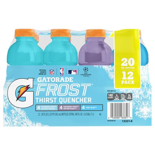 Gatorade Frost Glacier Freeze bottle showcases refreshing hydration during outdoor activities