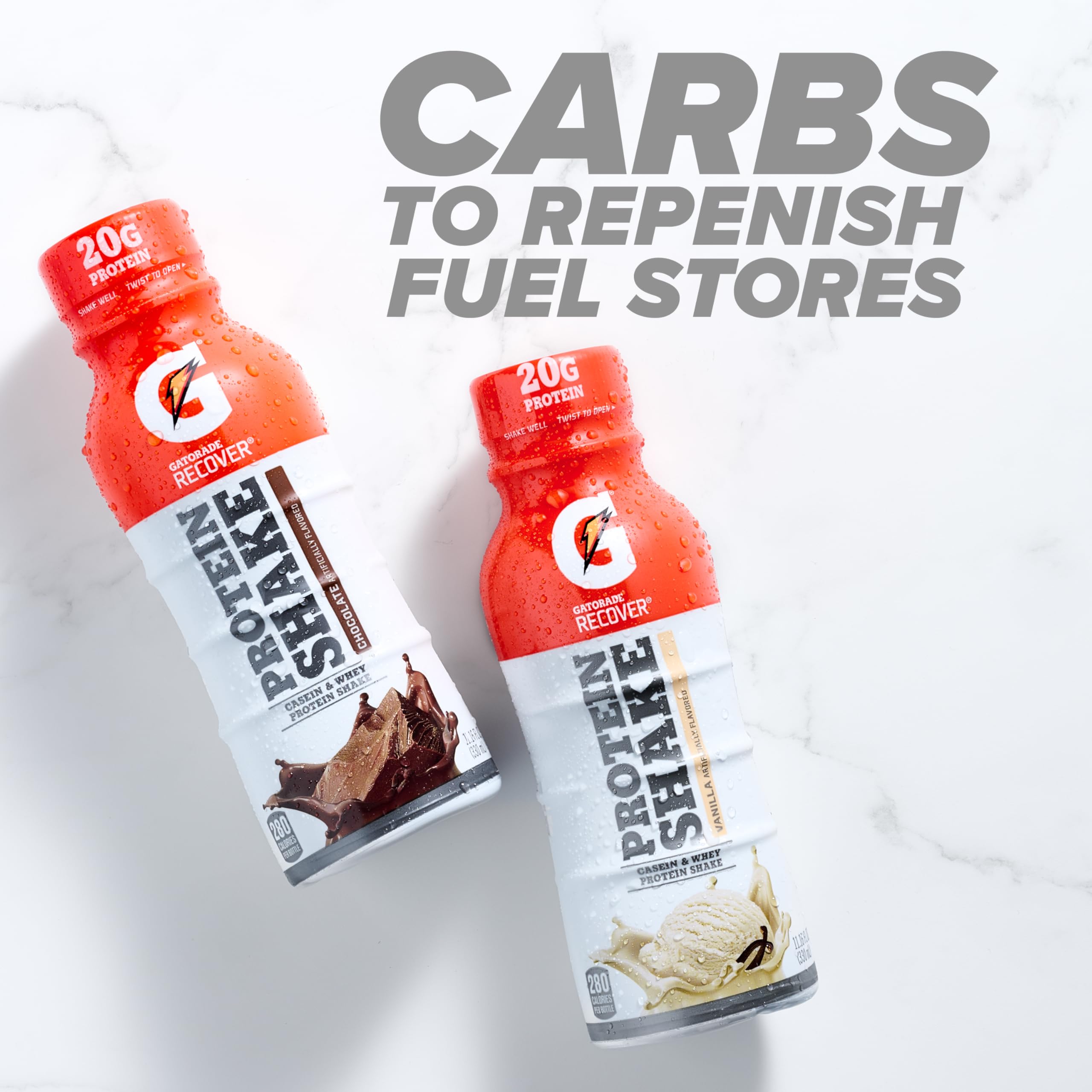 Gatorade Recover chocolate nutrition facts for protein options comparison