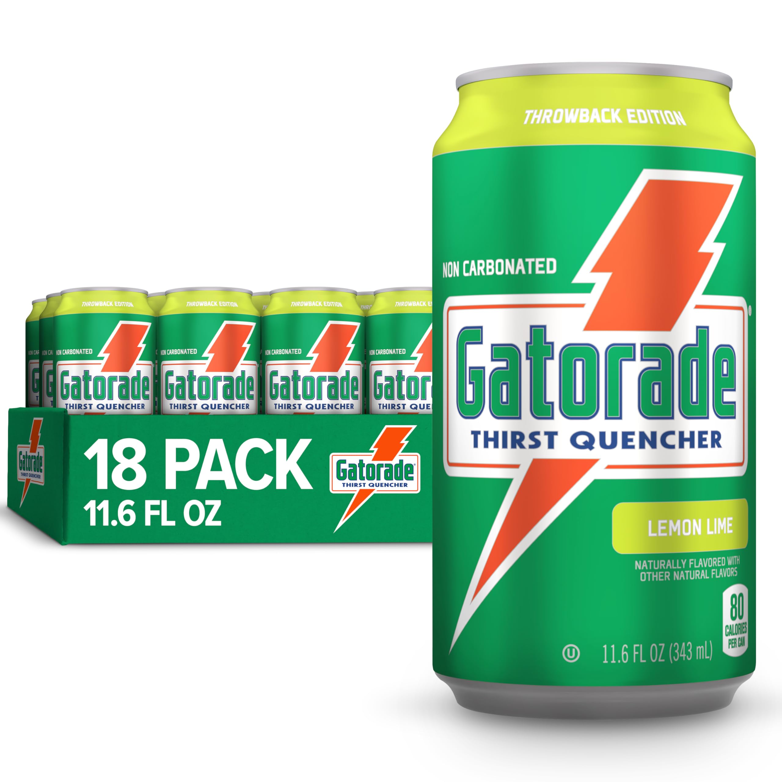 Gatorade Thirst Quencher Lemon-Lime can with electrolytes for quick hydration.