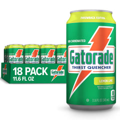 Gatorade Thirst Quencher Lemon-Lime can with electrolytes for quick hydration.