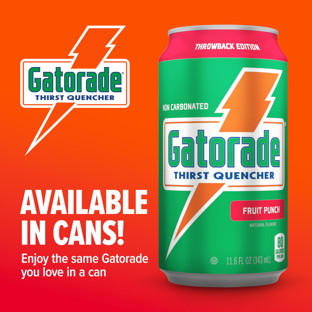 Gatorade Thirst Quencher orange can helps replenish electrolytes after sweat
