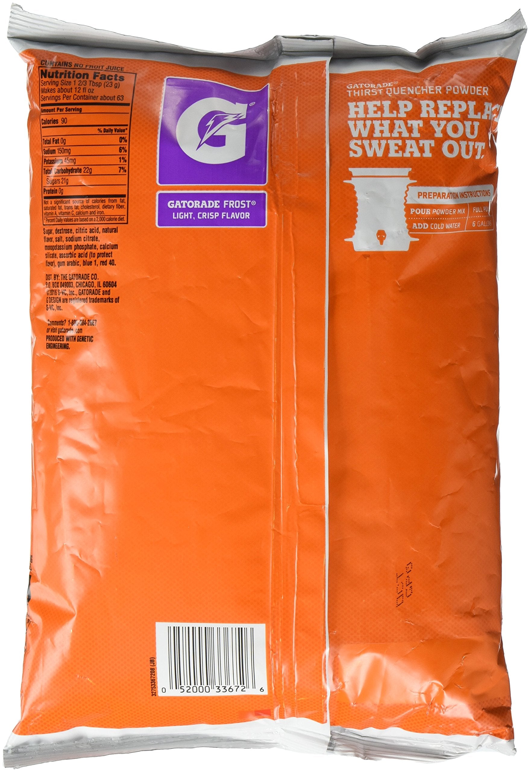 Gatorade Thirst Quencher Powder Purple Frost mixing glass for post-workout drink.