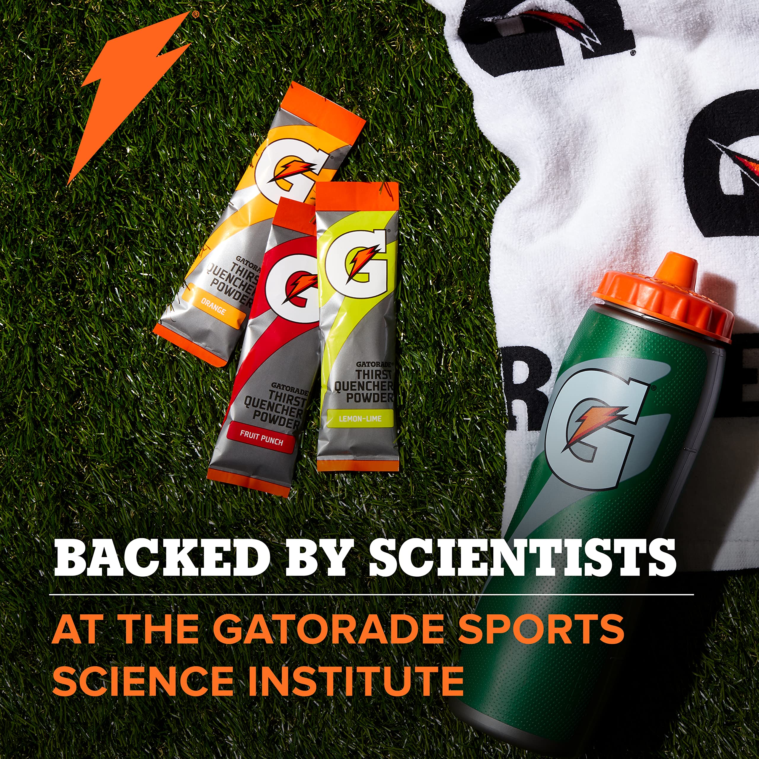 Gatorade Thirst Quencher dissolving in water demonstrates easy on-the-go preparation.