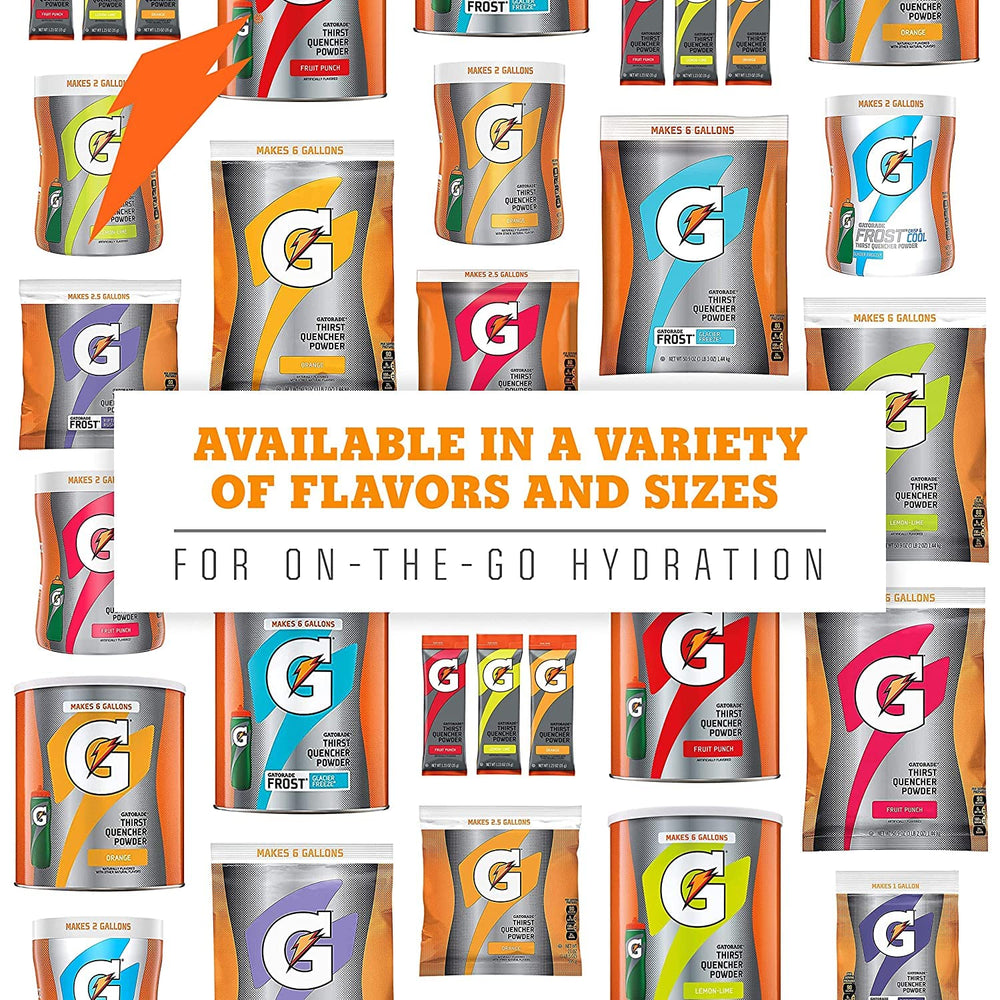 Gatorade Thirst Quencher variety pack in a gym bag ready for use