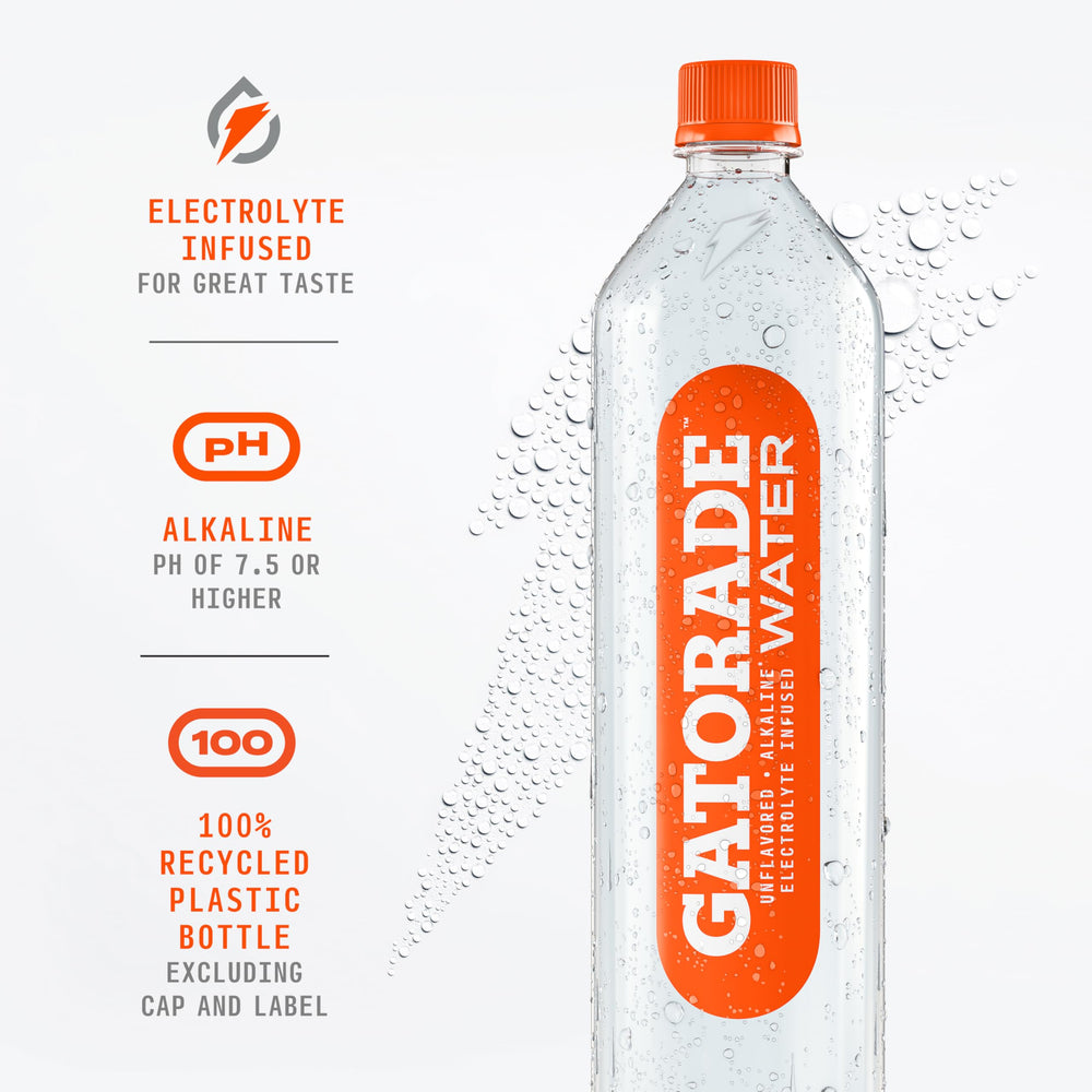 Six-pack of Gatorade Water for easy stocking and on-the-go hydration.