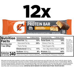 Gatorade Whey Protein Bar close-up showing texture and chocolate caramel surface