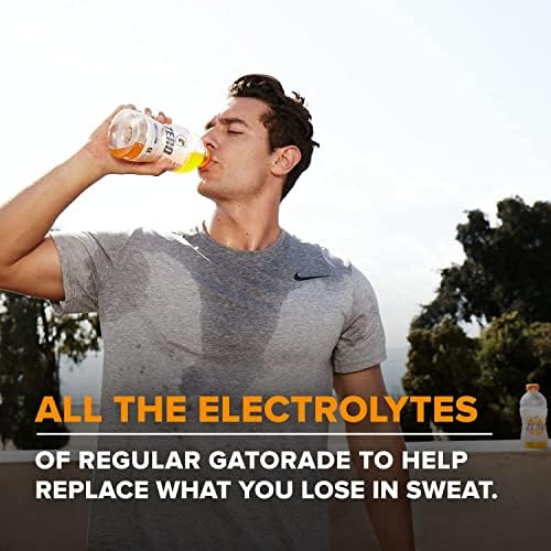 Gatorade Zero Sugar Fruit Punch 20oz bottle being poured for quick hydration.