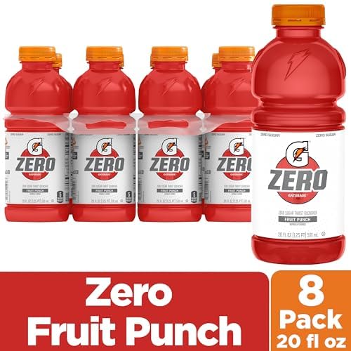 Gatorade Zero Sugar Fruit Punch after-workout usage in gym bag scenario.
