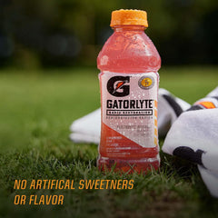 Gatorlyte Glacier Freeze nutrition facts back highlighting electrolytes and sugar