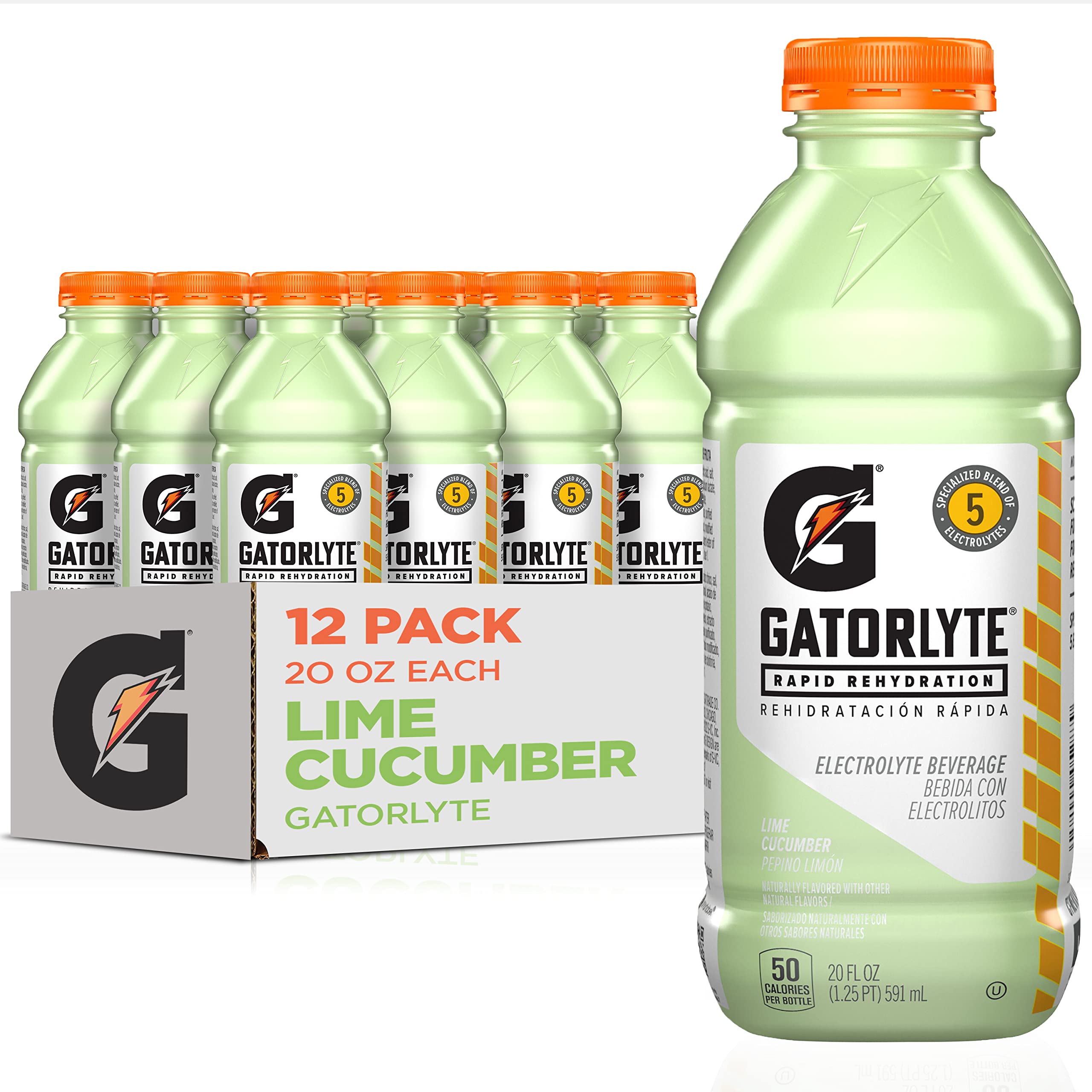 Gatorlyte Lime Cucumber bottle close-up for quick hydration after workouts.