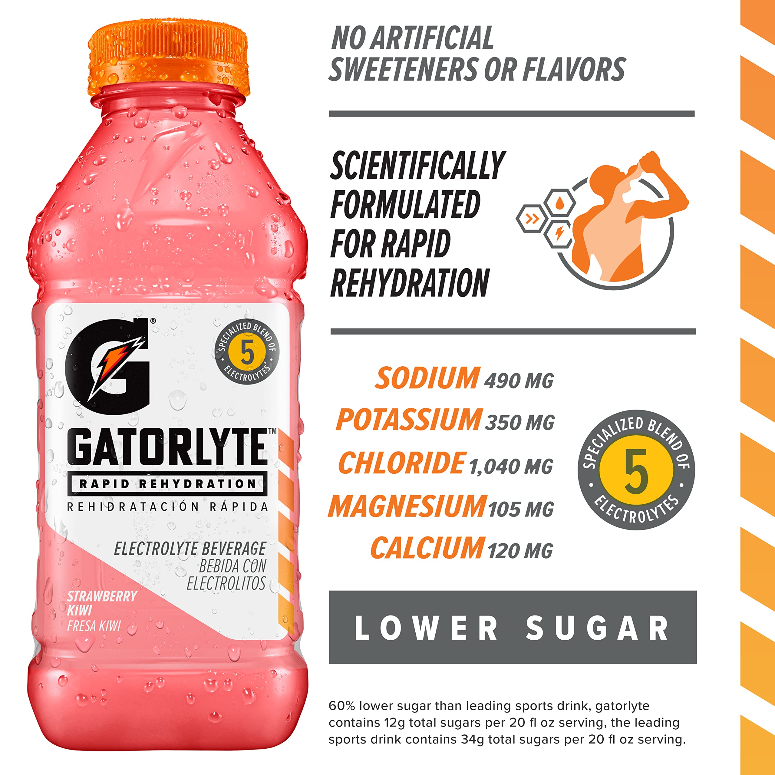 Gatorlyte pour reveals a refreshing Strawberry Kiwi drink.