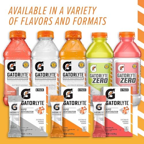 Close-up of Gatorlyte Zero packaging showing the five electrolytes blend