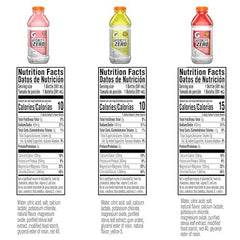 Gatorlyte Zero variety-pack display highlights four Lemon Lime bottles for quick refreshment