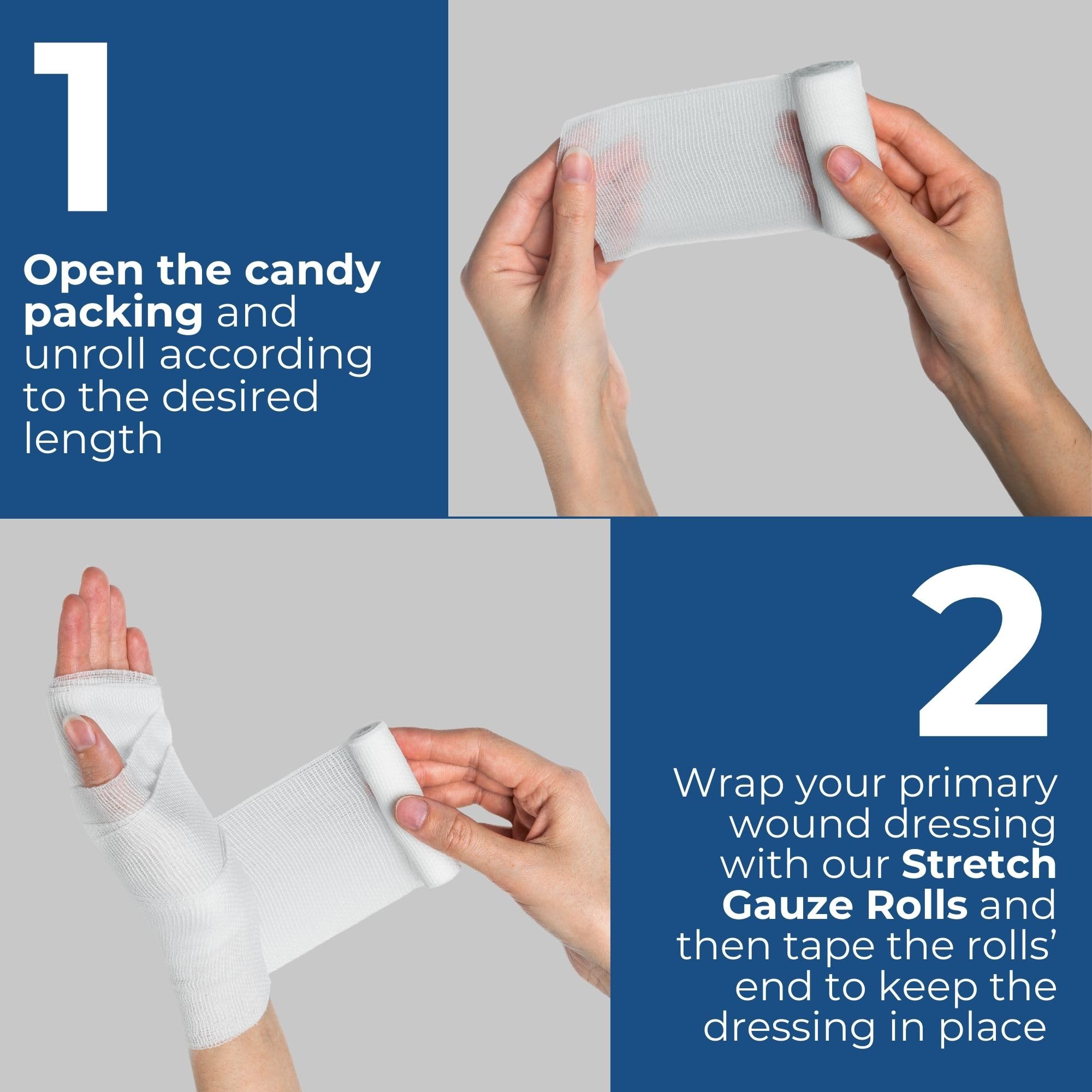 Gauze Care multi-use roll shown for home first aid and crafts