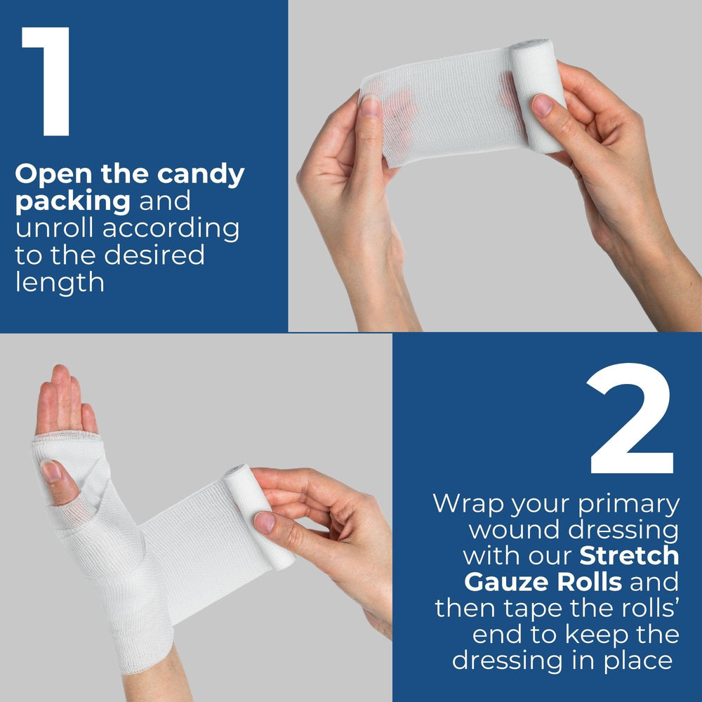 Gauze Care multi-use roll shown for home first aid and crafts