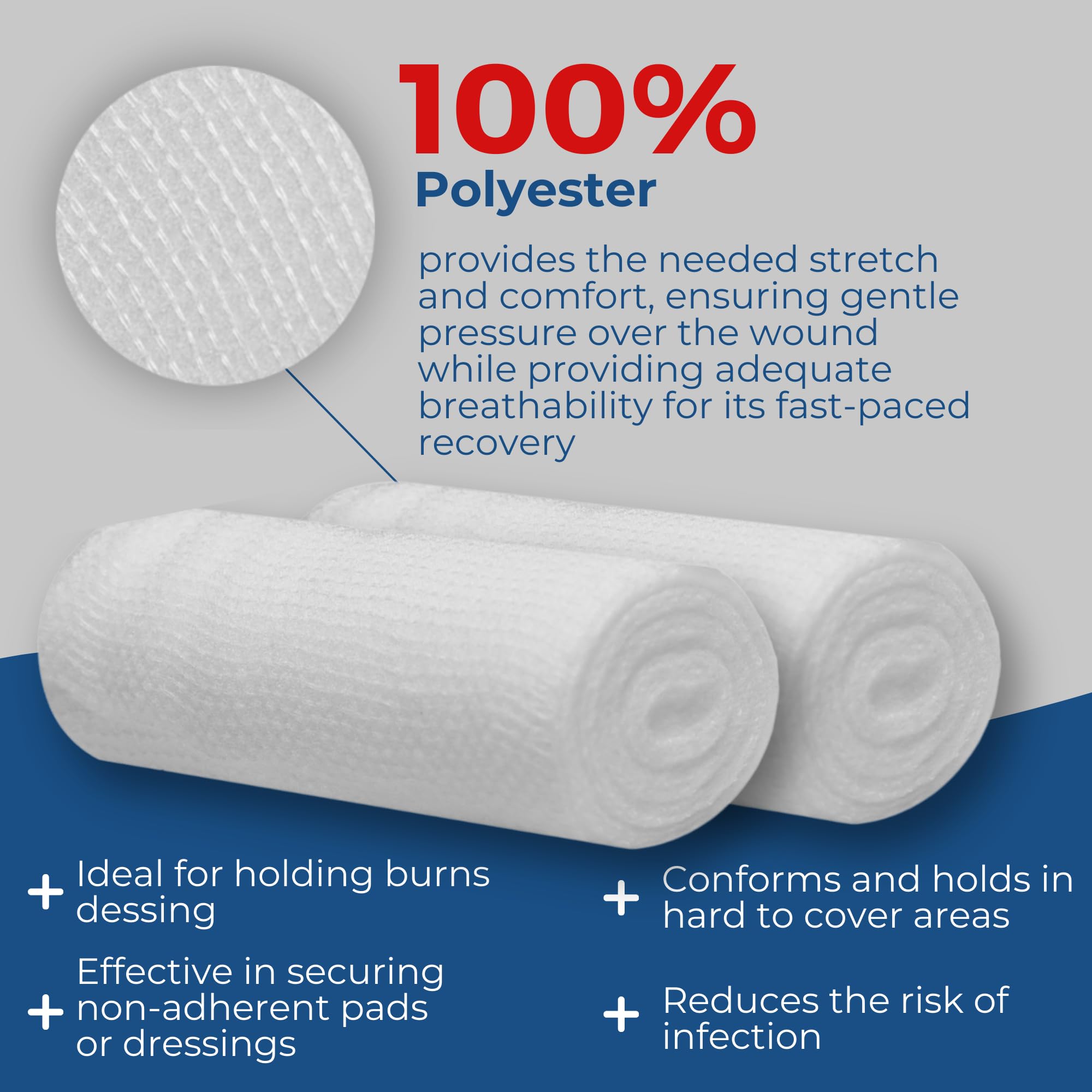 Gauze Care latex-free hospital-grade fabric for premium quality