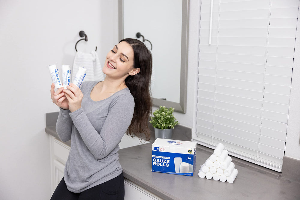 Gauze Care latex-free rolls are comfortable for sensitive skin users.