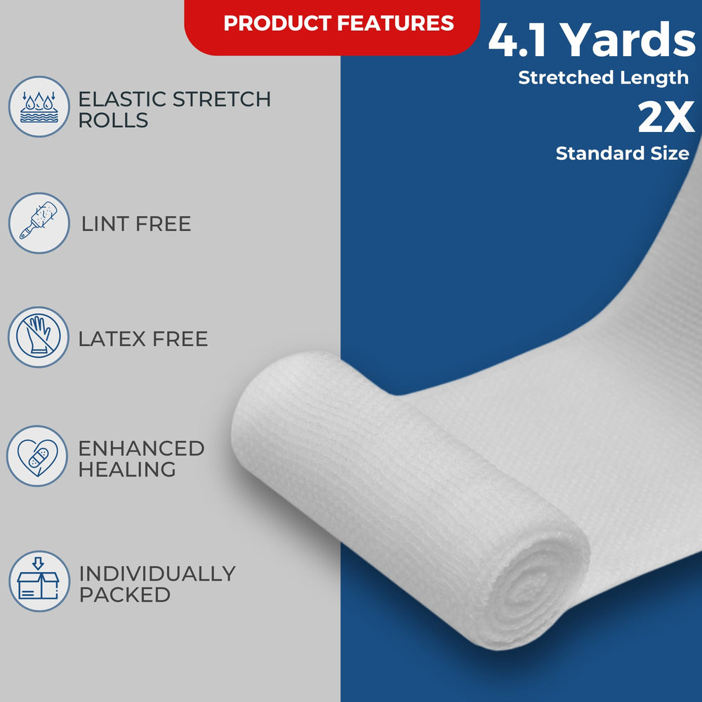 Gauze Care rolled gauze 2 inch by 4 yards ready for use