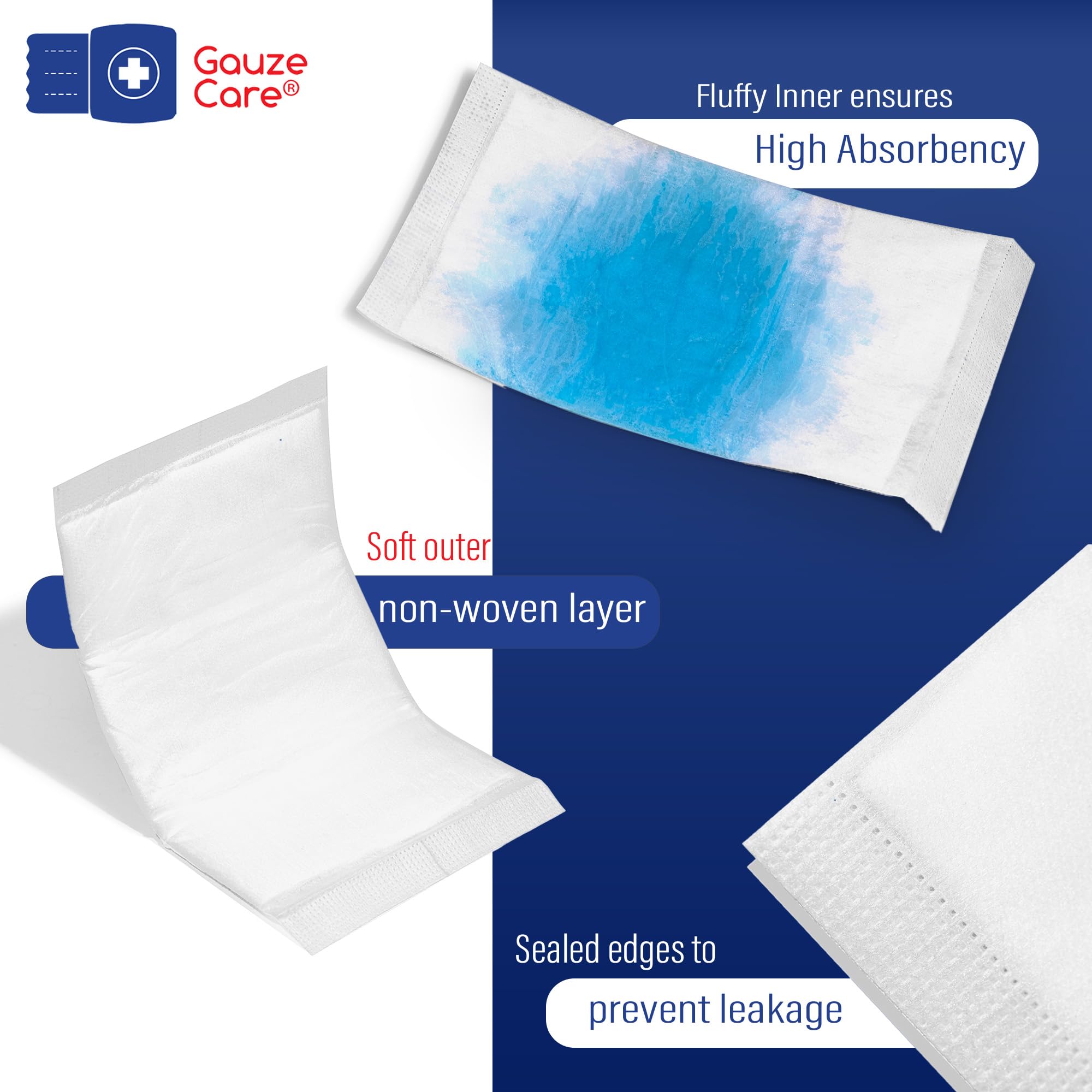 Non-stick outer layer protects wound and eases removal