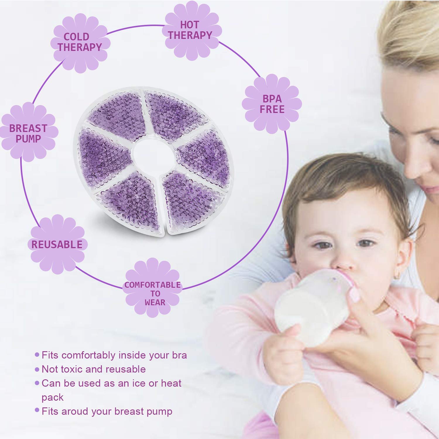 Gbrand Breast Therapy Pad hot-relief eases mastitis discomfort with warmth.