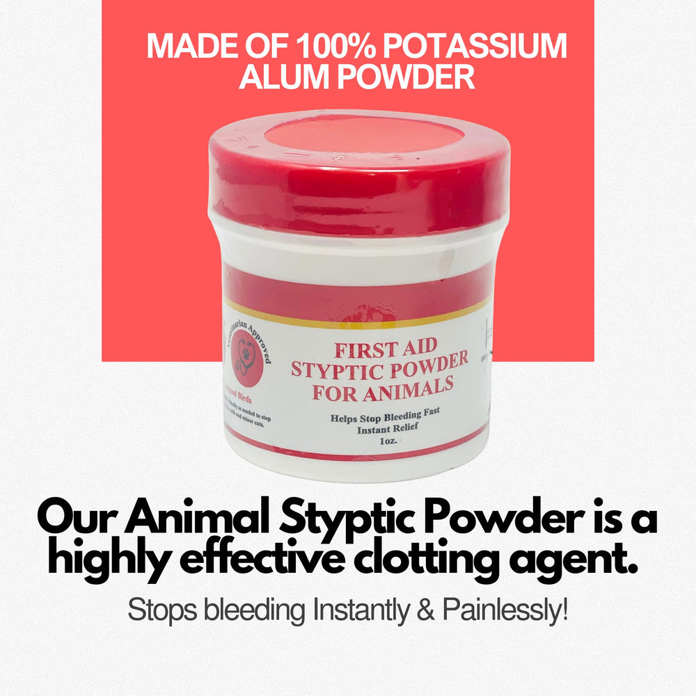 GBS Styptic Powder ready to apply to a minor cut
