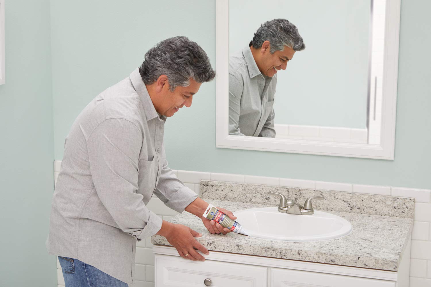 GE Advanced Silicone 2 adheres to metal finishes without blemish