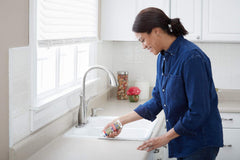GE Advanced Silicone 2 sealant shown protecting against mold in damp spaces