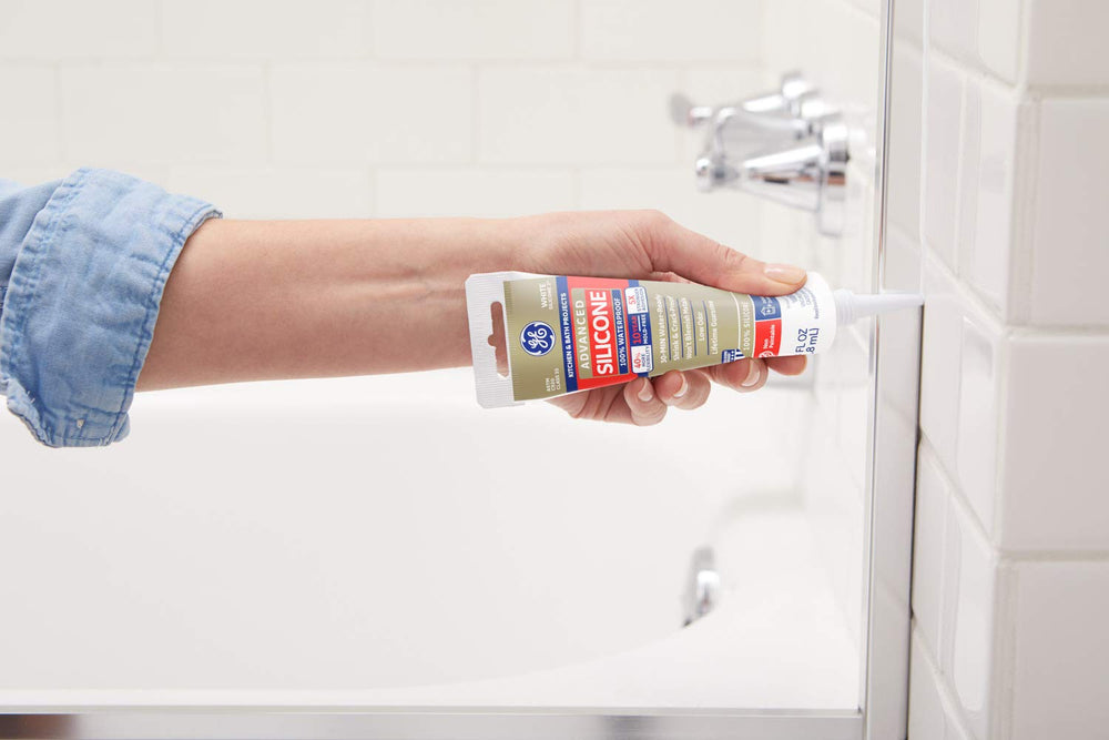 GE Advanced Silicone 2 clear sealant for kitchen or bath projects