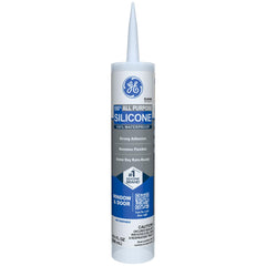 GE all-purpose silicone caulk clear 10 oz tube for durable weatherproof sealing