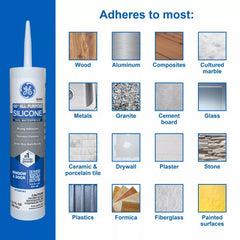 GE flexible seal adheres to metal, wood and tile for versatile projects