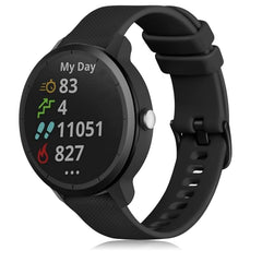 GEAK 20mm silicone band for Vivoactive 5 in black for comfortable all day wear