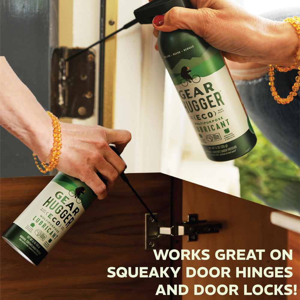 Gear Hugger cabinet and drawer lubricant spray makes opening effortless
