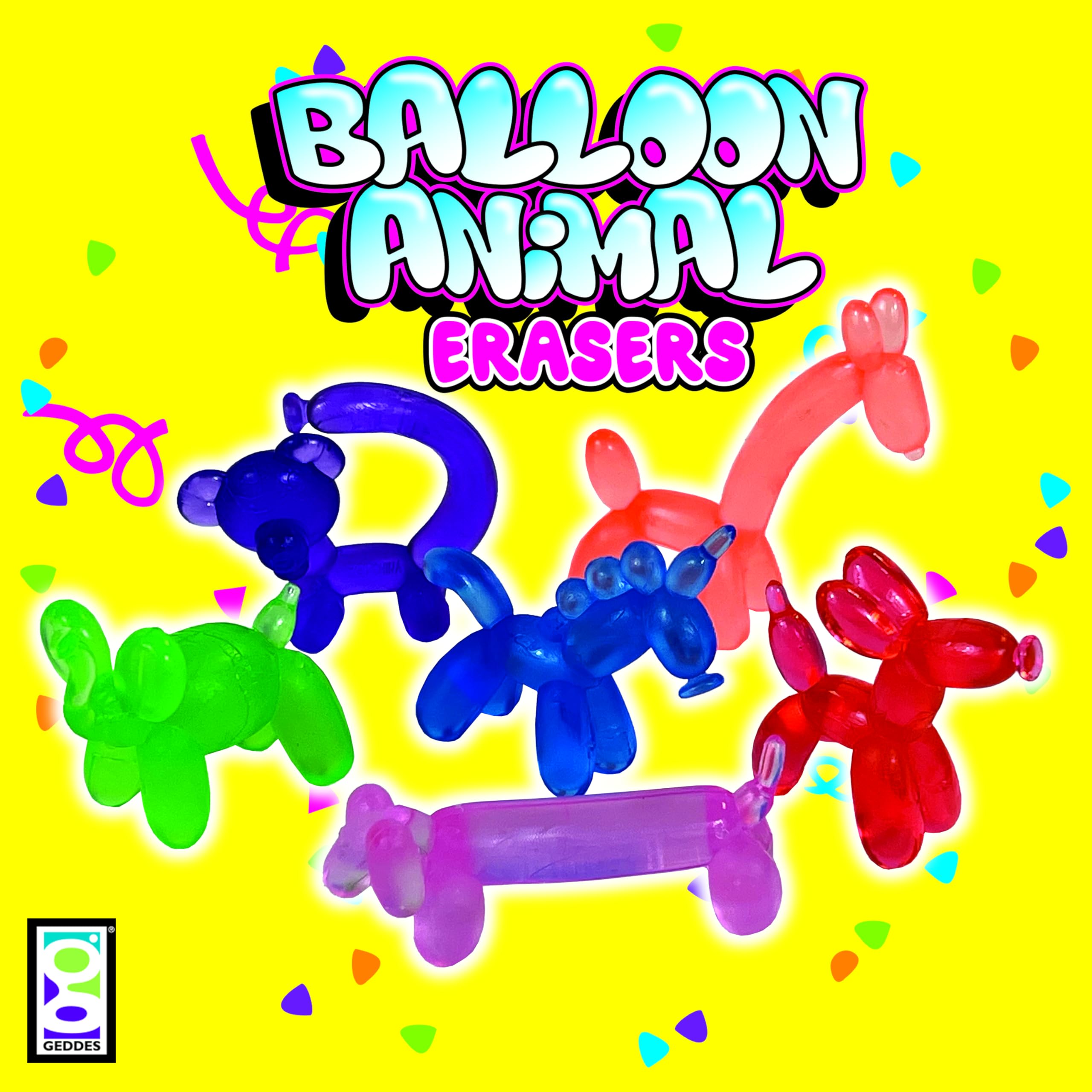 Geddes Raymond balloon eraser monkey, purple hue; fun desk buddy that tackles pencil marks.