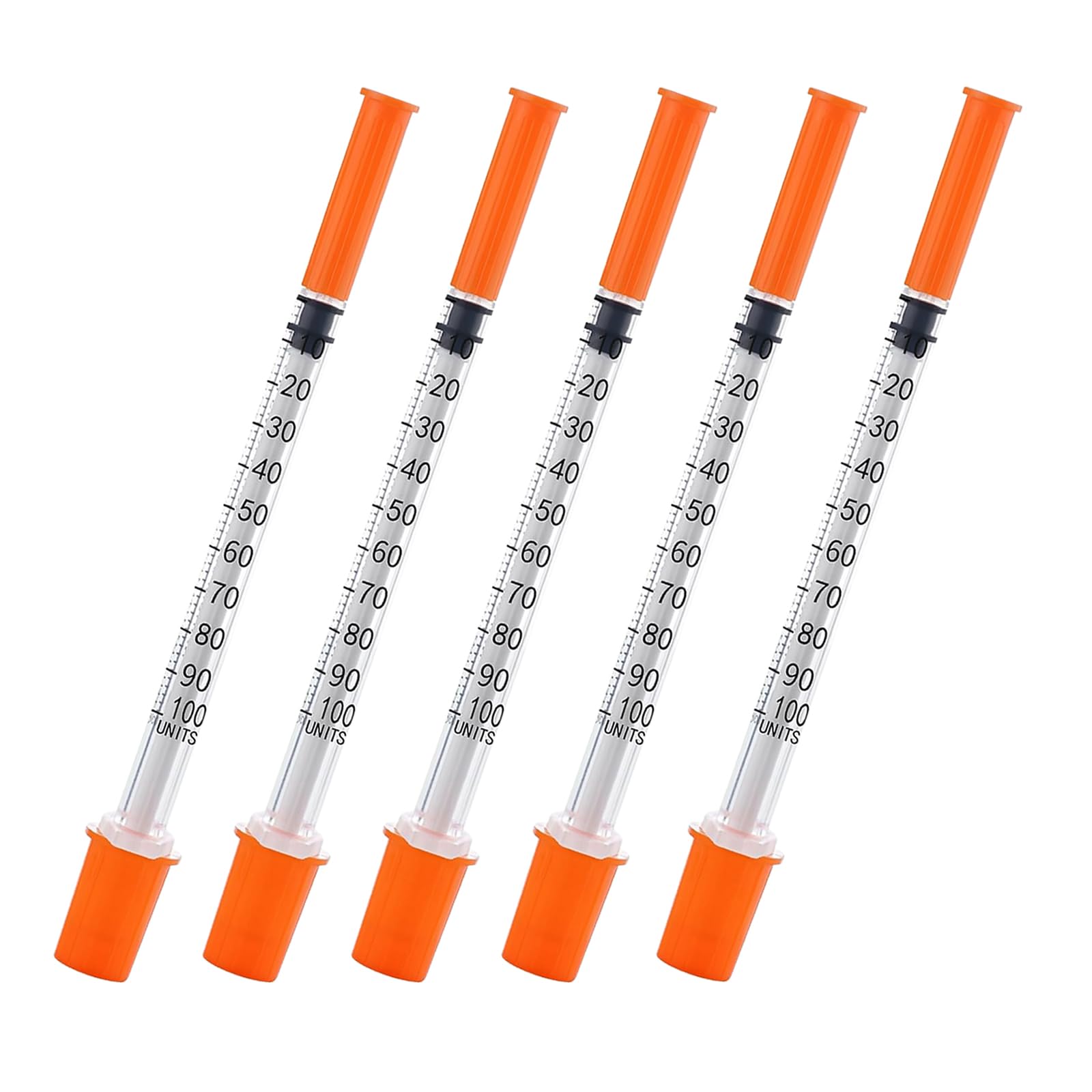 Geeddah 100-pack 1ml syringe with needle — convenient bulk packaging for laboratories.